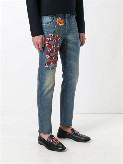 gucci denim snake